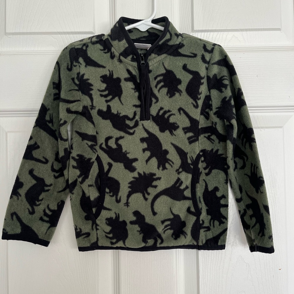 Kidgets Camouflage Fleece Jacket Green and Black